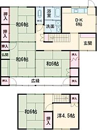 長尾町戸建借家 1階5DKの間取り