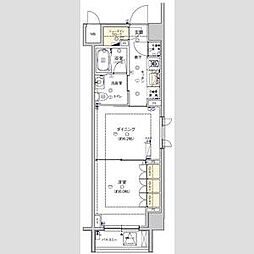 Feeth水天宮前 3階1DKの間取り