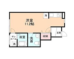 Ｎｅｏ　ＳＱＵＡＲＥIII 1階ワンルームの間取り