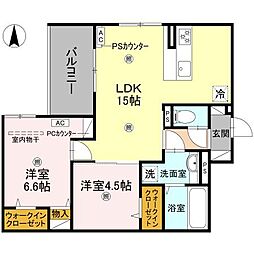 吉勇 2階2LDKの間取り