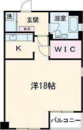 セントレイクセレブ大曽根 2階1Kの間取り