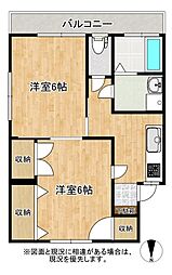 ソルトテラス 3階2Kの間取り