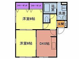間取図画像 2DK