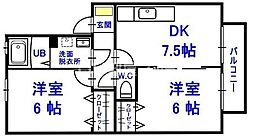 間取図画像 2DK