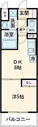 ARCA堺綾之町 10階1DKの間取り