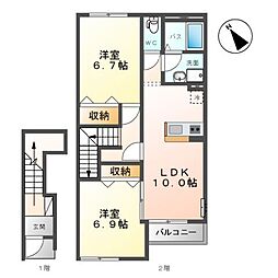 間取図画像 2LDK