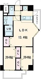 Lion銀山町 5階2LDKの間取り