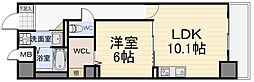 グランツ泉 6階1LDKの間取り