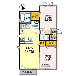 間取図画像 2LDK