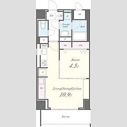 プレミアムコート新栄 3階1LDKの間取り