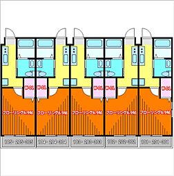 フィユフラッツ坂戸 2階1Kの間取り