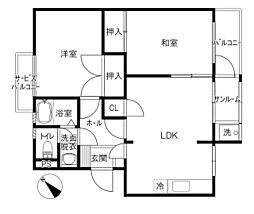 ジュエリア 2LDKの間取図画像