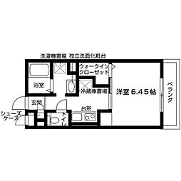 コンテネレッツァ枚方I 2階1Kの間取り