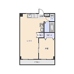 東武伊勢崎線 新伊勢崎駅 3.6kmの賃貸アパート 1階1LDKの間取り