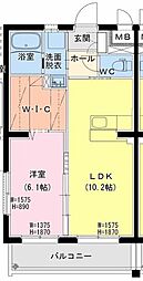 （仮称）日向・原町4丁目Yマンション 4階1LDKの間取り