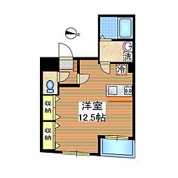 グレイスフルコート 3階ワンルームの間取り