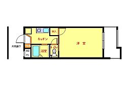 スカイハイツ石黒 5階1Kの間取り