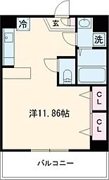 Seres長嶺 3階ワンルームの間取り