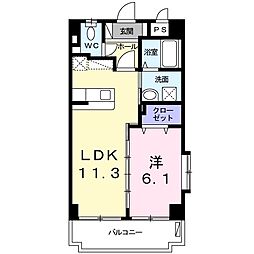 グランコートMK 1LDKの間取図画像