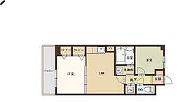 プラネットハイツKOBE 3階2LDKの間取り