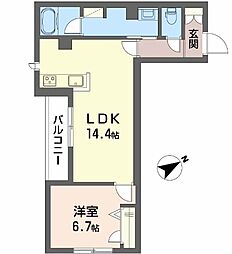 ジョイ フィールド 1LDKの間取図画像