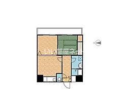 コーポ越谷パートIII 5階2DKの間取り