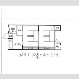 コーポ日前宮 1階2Kの間取り