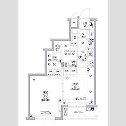 セジョリ鵜の木 4階2Kの間取り