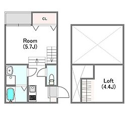 MODERN　PALAZZO　東彼杵（モダンパラッツォ　ヒガシソノギ） 1階1SKの間取り