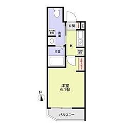 グランレジデンス 102 1階1Kの間取り