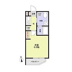 グランレジデンス 301 3階1Kの間取り