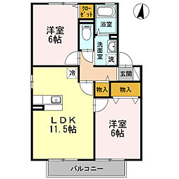 間取図画像 2LDK