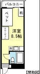 グリーンハイツ国見Ｅ棟 1階ワンルームの間取り