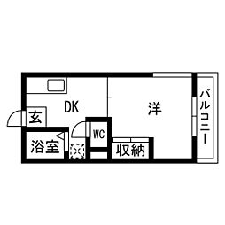 間取図画像 1DK