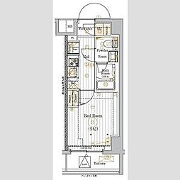 JR京浜東北・根岸線 西川口駅 徒歩11分の賃貸マンション 2階1Kの間取り