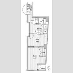 FORTISII 204 2階1DKの間取り