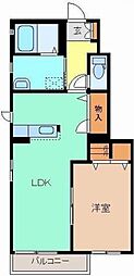 エクセロンIIＡ 1階1LDKの間取り