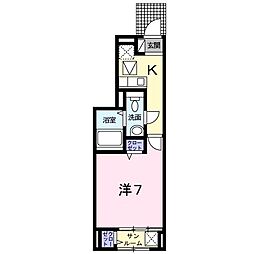 ＮＥＷ　コリーナ 1階1Kの間取り