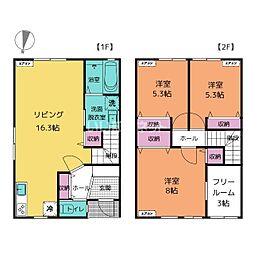 ファミールメゾン 1階3LDKの間取り
