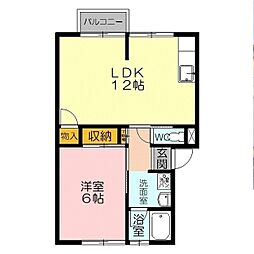 綵-Ayaginu- 2階1LDKの間取り