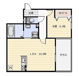 （仮称）吉祥院宮ノ東マンション 305 3階1LDKの間取り