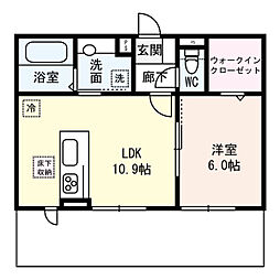 JR東海道・山陽本線 瀬田駅 徒歩16分の賃貸アパート 3階1LDKの間取り