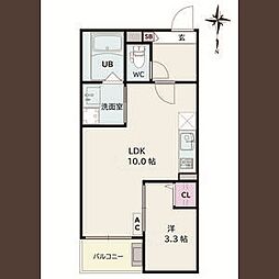 Jack kirihataI 1LDKの間取図画像