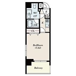 S-FORT船橋本町 6階1Kの間取り