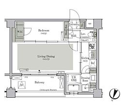 パークキューブ西ヶ原ステージ 1階1LDKの間取り