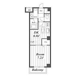 M’S FLATII 4階1DKの間取り
