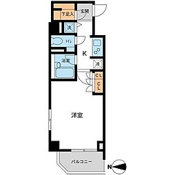 プライムコート成増 3階1Kの間取り
