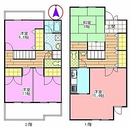 キャビンハウス 1階3LDKの間取り