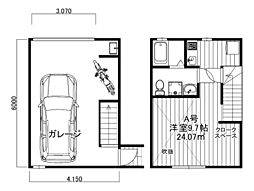 横田ベースＲ16 1階1Kの間取り