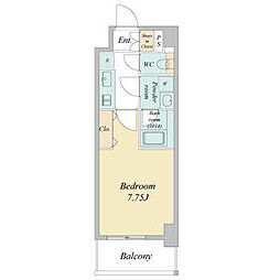 プレイズシード四日市 5階1Kの間取り